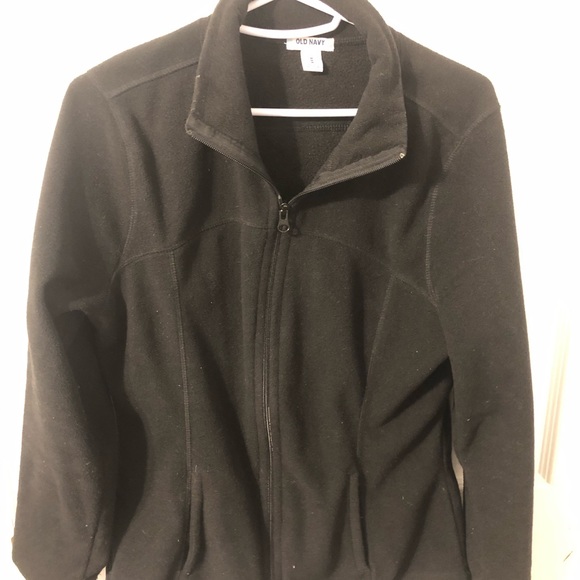 Old Navy Tops - Old Navy black fleece zip up.